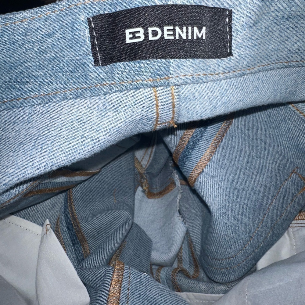NWOT ▶️ EB Denim ◀️ Patchwork Jean Shorts - size 26 - Picture 9 of 13